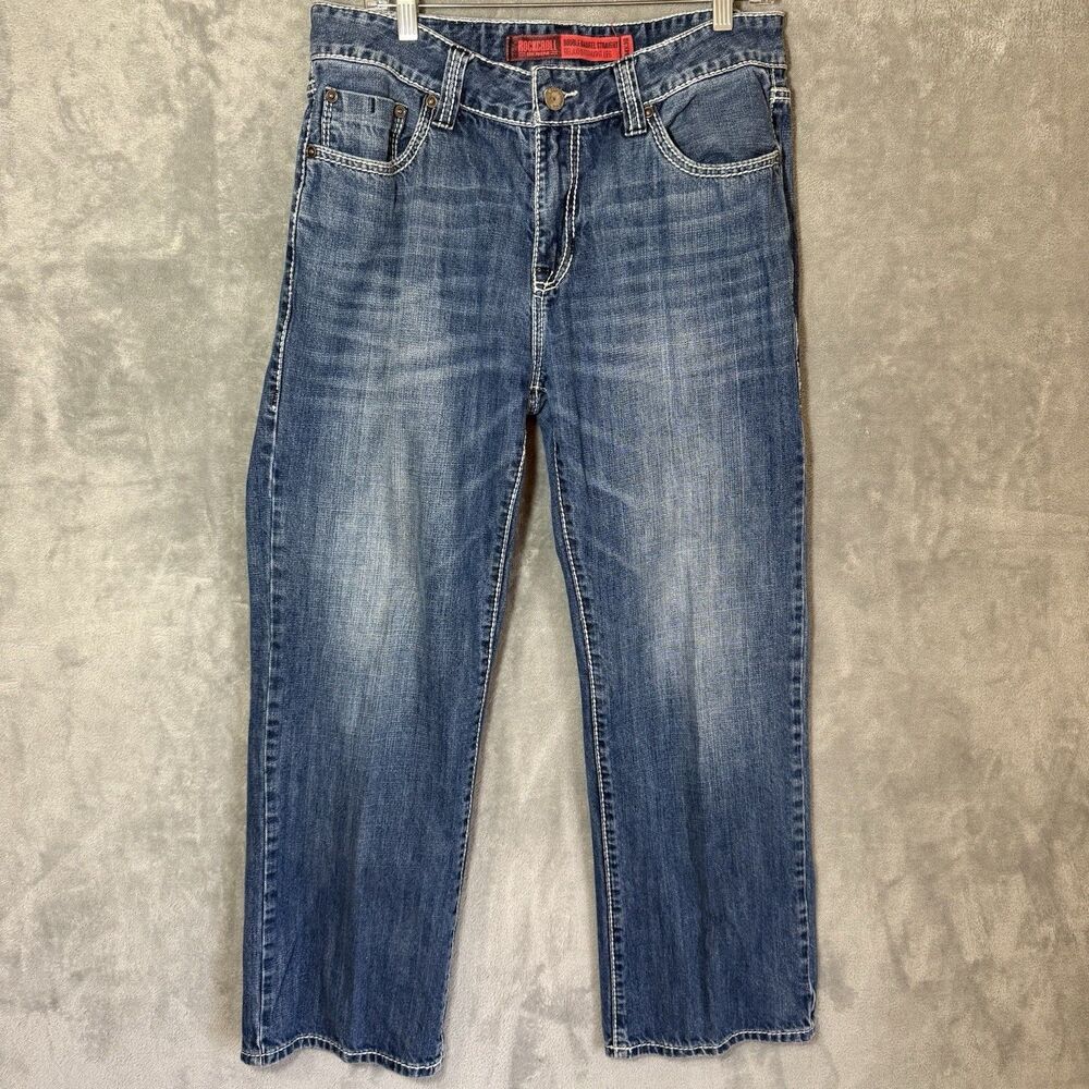 Rock & Roll Cowboy Men Jeans 34x30 (*34x27) Double Barrel Relaxed Straight Leg